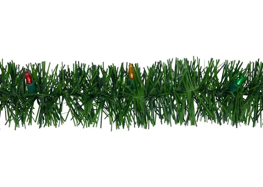 18' Pre-Lit LED Pine Artificial Christmas Garland  Multicolor Lights