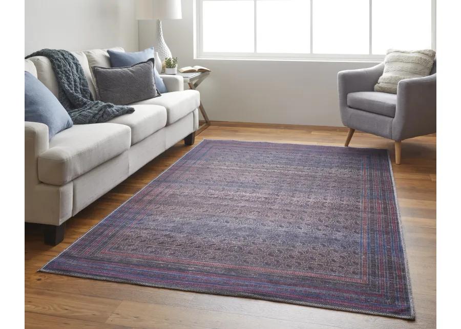 Voss 39H8F Blue/Pink/Purple 2'7" x 8' Rug