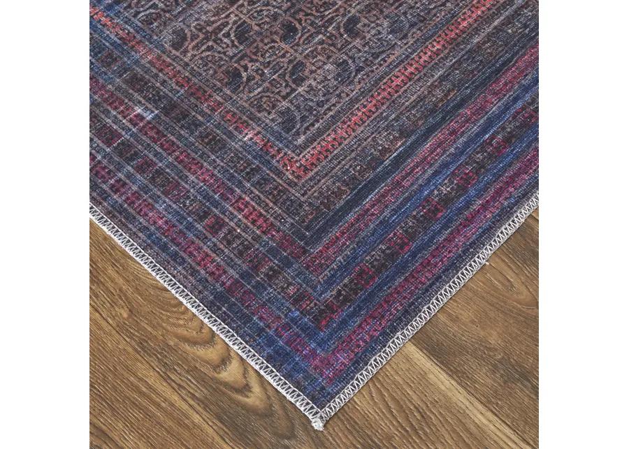 Voss 39H8F Blue/Pink/Purple 2'7" x 8' Rug