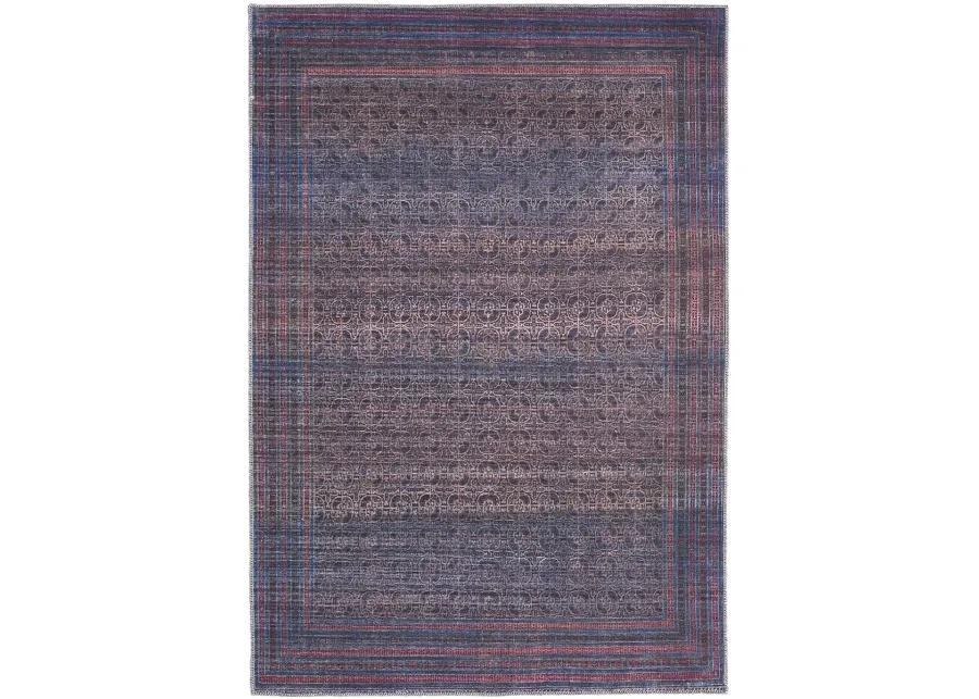 Voss 39H8F Blue/Pink/Purple 2'7" x 8' Rug