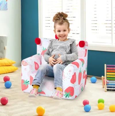 Hivvago High-density Padding Kids Sofa with Armrest and Extra Pillow