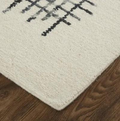 Maddox 8630F Ivory/Gray/Black 5' x 8' Rug