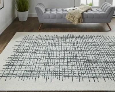 Maddox 8630F Ivory/Gray/Black 5' x 8' Rug