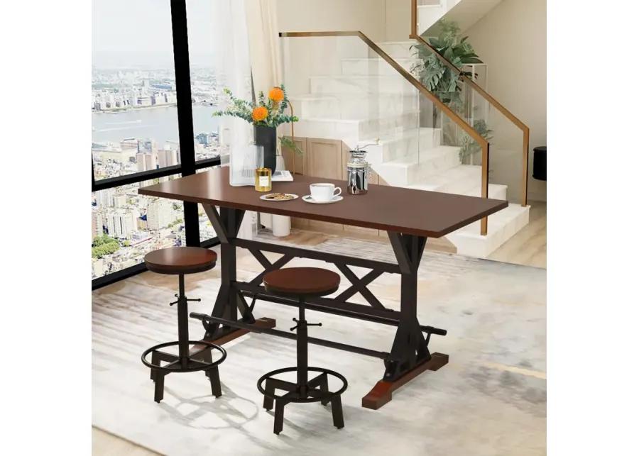 Merax 3-Piece Bar Dining Table Stools Set