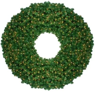 48" Pre-Lit Olympia Pine Artificial Christmas Wreath - Warm White Lights