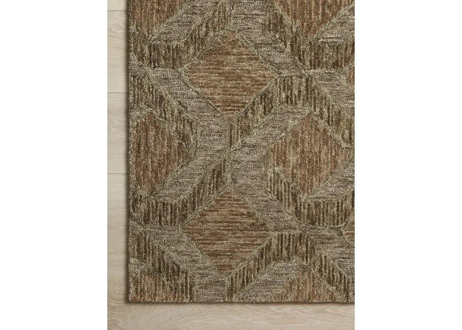 Varena VAR-03 Rust / Bark 7''9" x 9''9" Rug by