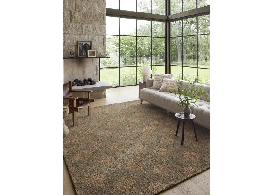 Varena VAR-03 Rust / Bark 7''9" x 9''9" Rug by