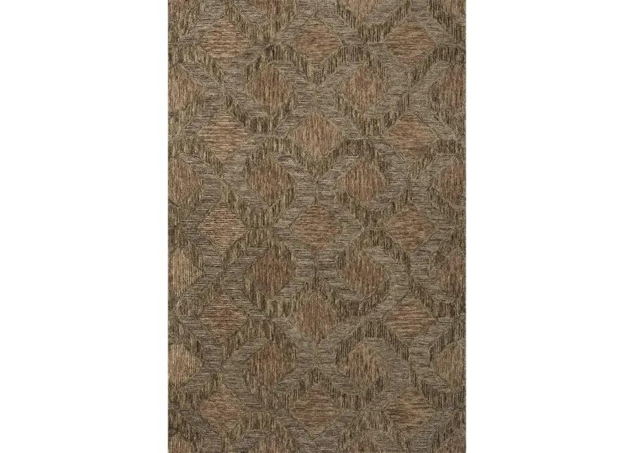 Varena VAR-03 Rust / Bark 7''9" x 9''9" Rug by