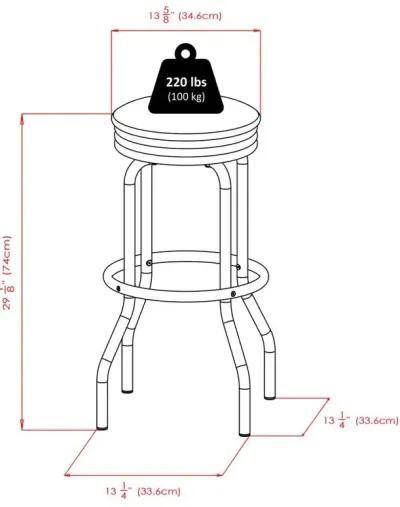 Summit 2-PC Swivel Stools with Faux Leather