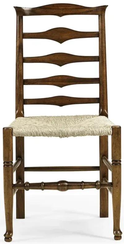 Walnut Triangular Ladderback Side Chair