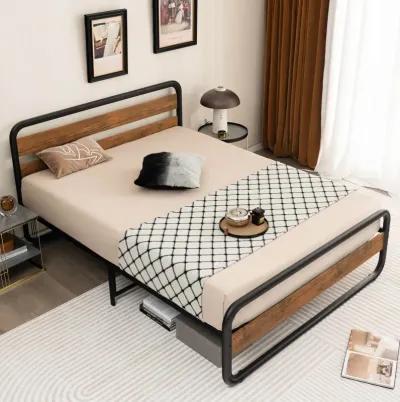 Arc Platform Bed with Headboard and Footboard