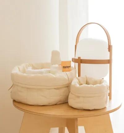 Set of two quilted baskets - Bambie Natural