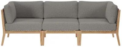 Modway - Clearwater Outdoor Patio Teak Wood Sofa