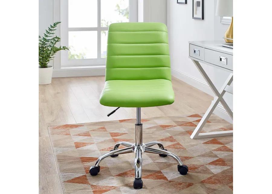 Modway Furniture - Ripple Armless Mid Back Vinyl Office Chair Bright Green