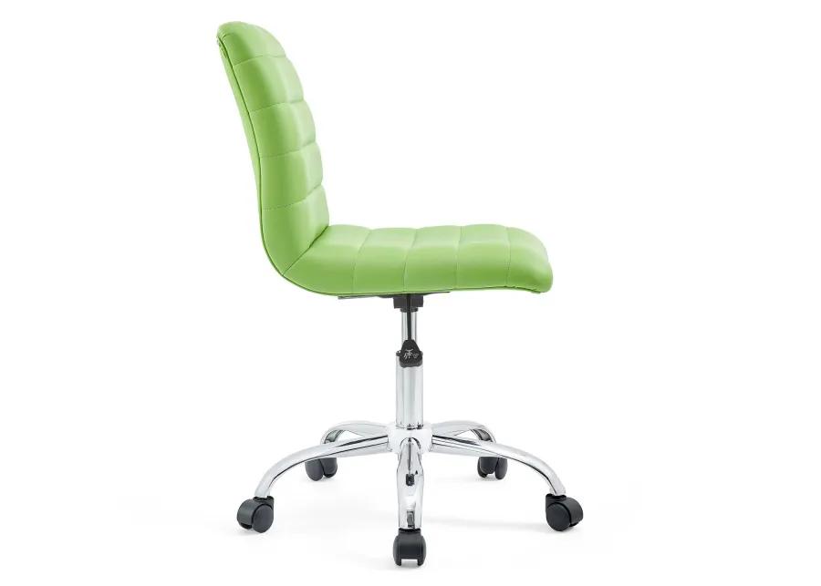 Modway Furniture - Ripple Armless Mid Back Vinyl Office Chair Bright Green