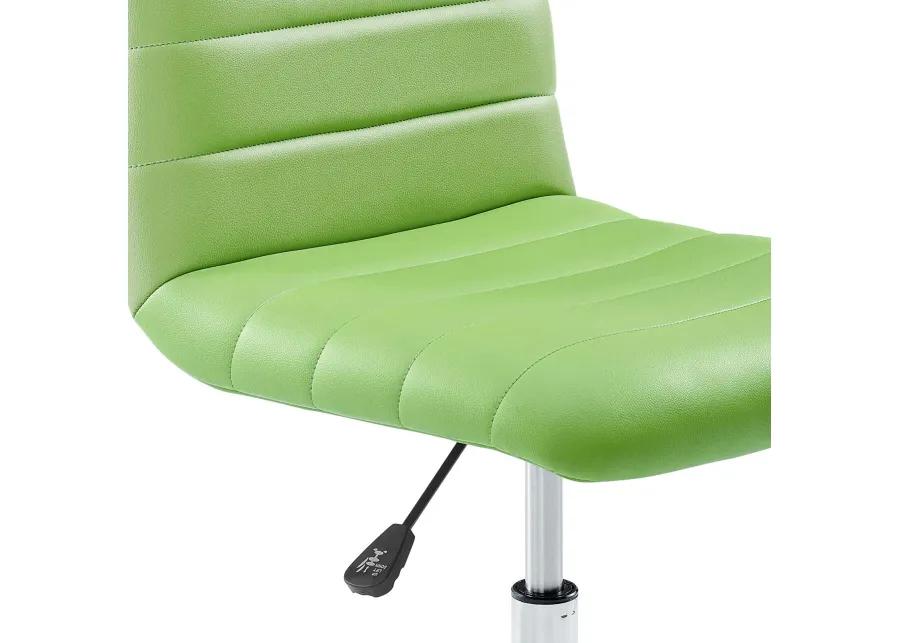 Modway Furniture - Ripple Armless Mid Back Vinyl Office Chair Bright Green