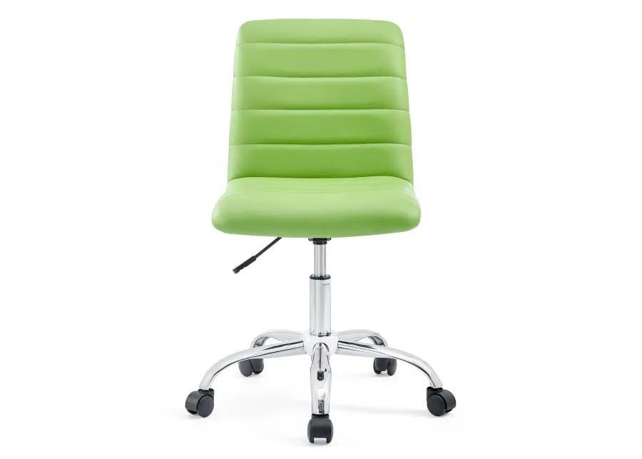 Modway Furniture - Ripple Armless Mid Back Vinyl Office Chair Bright Green