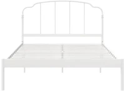 Camie Metal Bed, Queen, White