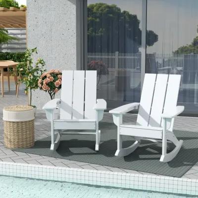 WestinTrends Modern Adirondack Outdoor Rocking Chair (Set of 2)