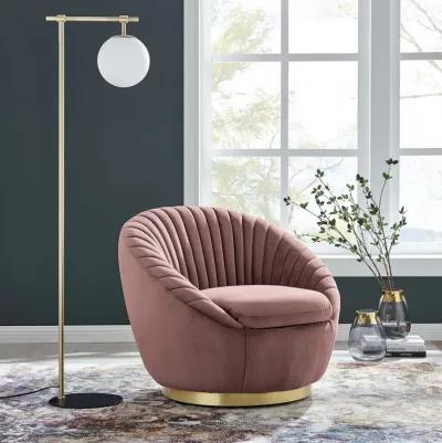 Whirr Tufted Performance Velvet Swivel Chair