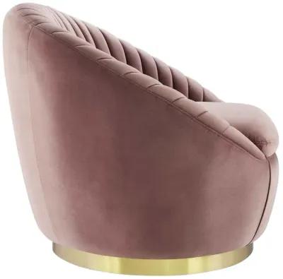 Whirr Tufted Performance Velvet Swivel Chair