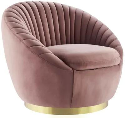 Whirr Tufted Performance Velvet Swivel Chair