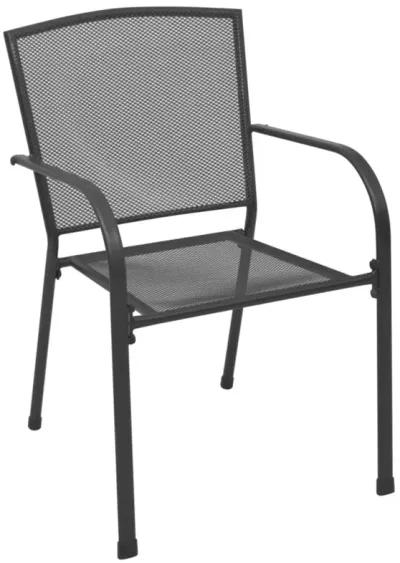 vidaXL Outdoor Chairs 4 pcs Mesh Design Anthracite Steel