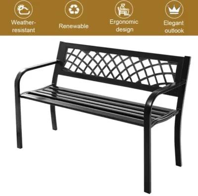 Hivvago Bench Deck with Steel Frame for outdoor