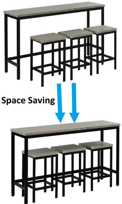 Merax Counter Height Extra Long Dining Table Set