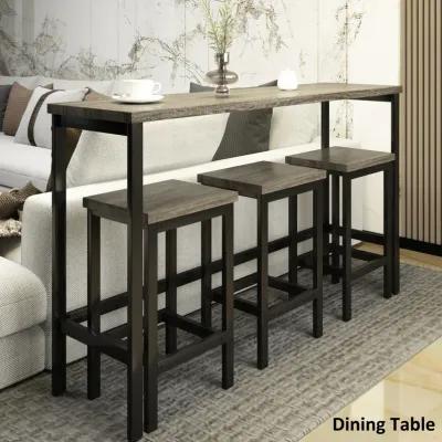 Merax Counter Height Extra Long Dining Table Set