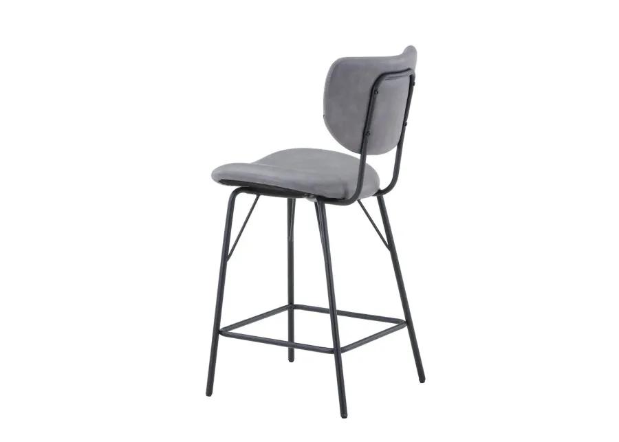 Jofran Modern Faux Leather Split-Back Upholstered Counter Height Barstool (Set of 2)