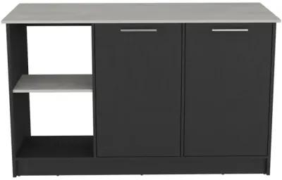 Kitchen Island Padua, Kitchen, Black / Onyx