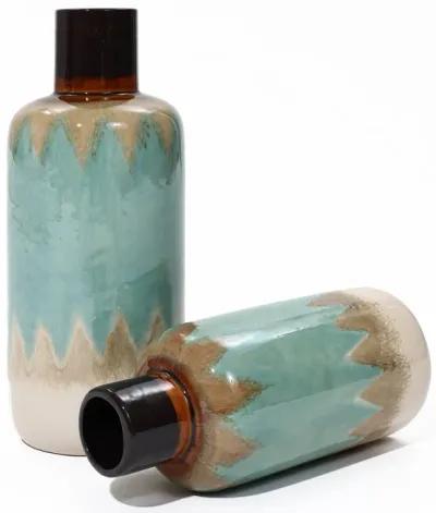 LuxenHome Ocean Ombre Stoneware Vase