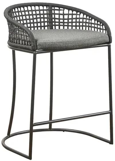 Gracie Mills Stephan Woven Rope Back Counter Stool 25"