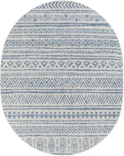 Eagean EAG-2347 6'7' x 9' Oval Blue Rug