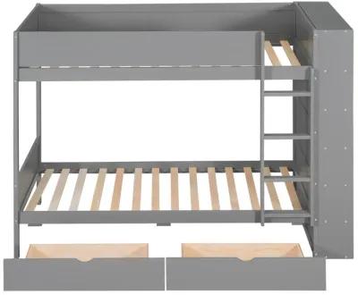 Merax Storage Bunk Bed With 2 Drawers