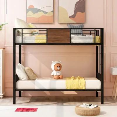 Merax Steel Frame Bunk Bed with Safety Rail