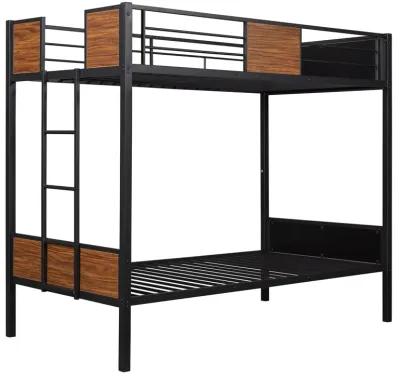 Merax Steel Frame Bunk Bed with Safety Rail