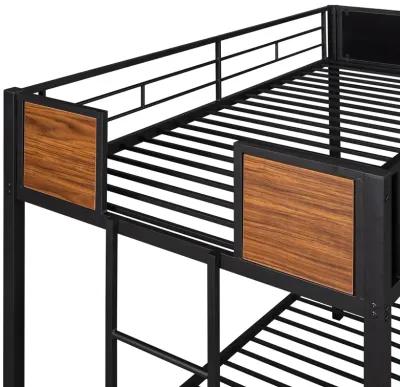 Merax Steel Frame Bunk Bed with Safety Rail