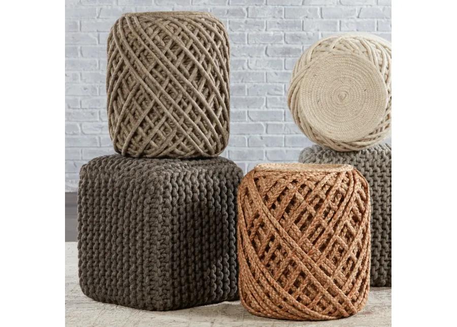 SCANDINAVIA POUF CYL ASH