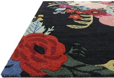 Les Fleurs LES03 Black/Multi 5' x 7'6" Rug