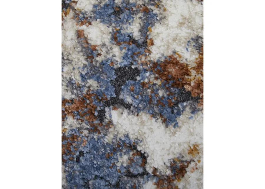 Gilmore 39MMF 5'3" x 8' Ivory/Blue/Orange Rug