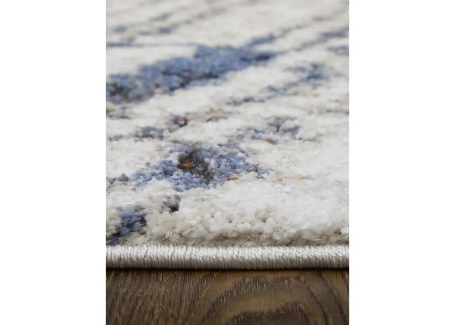 Gilmore 39MMF 5'3" x 8' Ivory/Blue/Orange Rug