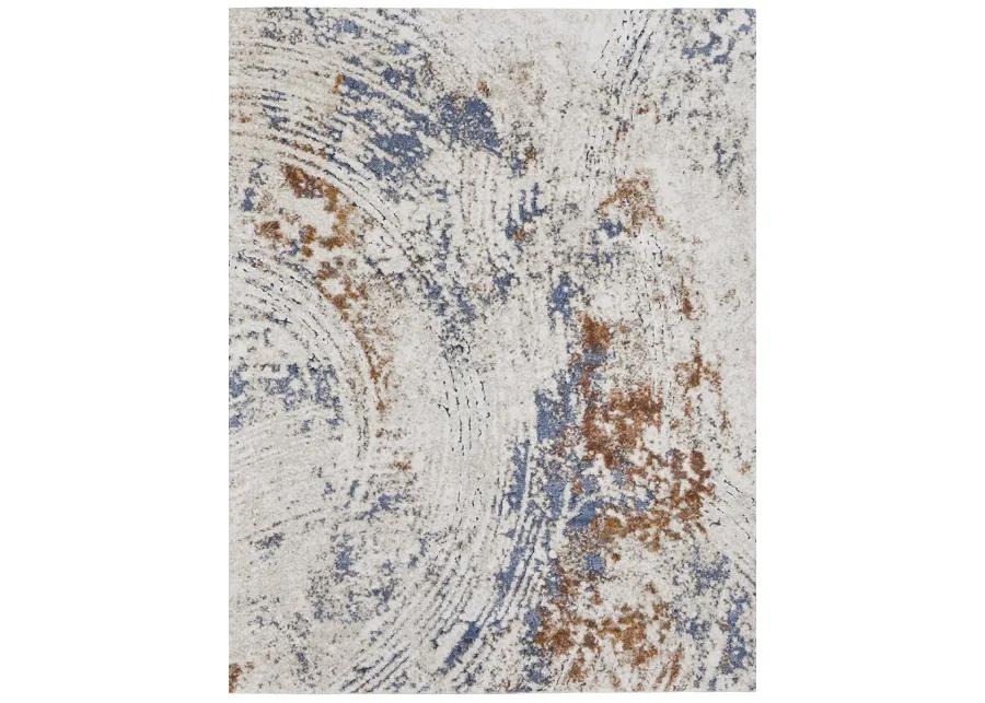 Gilmore 39MMF 5'3" x 8' Ivory/Blue/Orange Rug