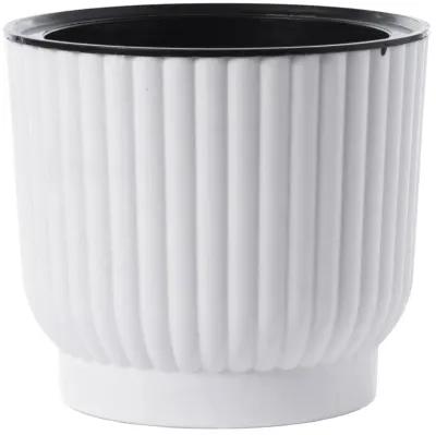 White Flower Pot Self Watering Planter, 6 Pack