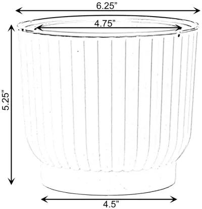 White Flower Pot Self Watering Planter, 6 Pack