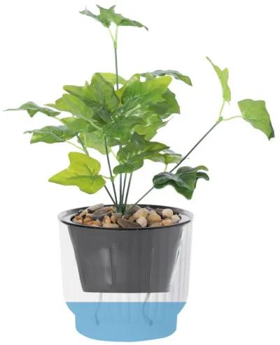 White Flower Pot Self Watering Planter, 6 Pack