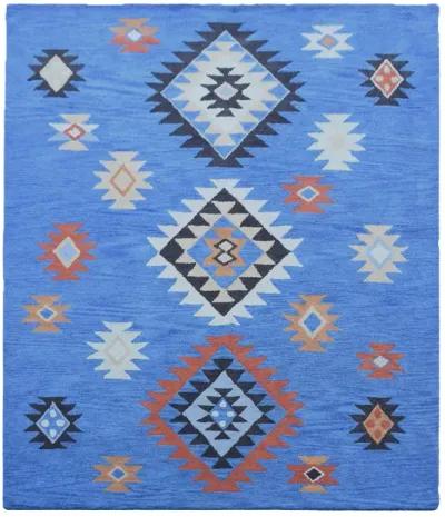 RUGSOTIC CARPETS HAND TUFTED WOOL ECO-FRIENDLY AREA RUGS  - 9'x12', Rectangle Shape, Light Blue, Classic Oriental Traditional  Design, High Pile Thick Handmade Anti Skid Area Rugs (K00S07)