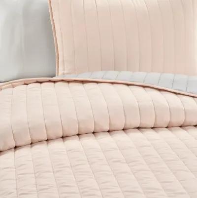 Soft Stripe All Season Quilt/Coverlet 3Pc Set