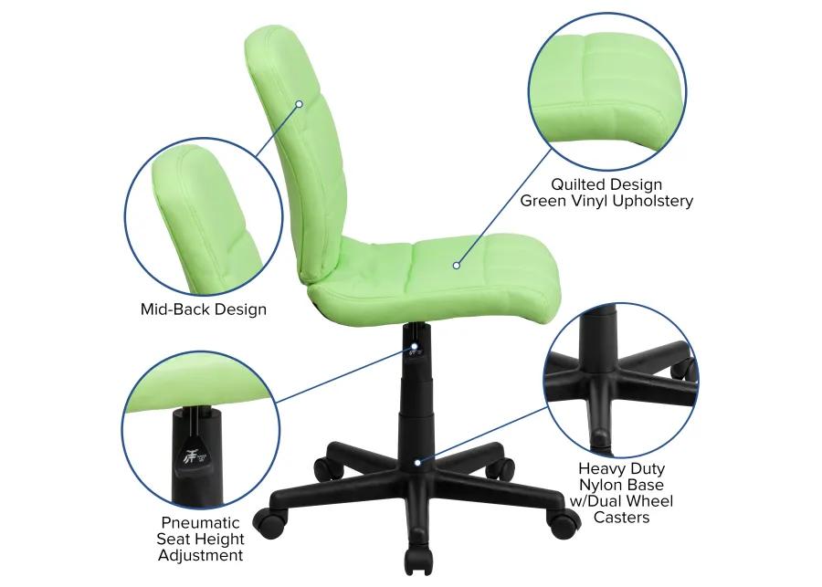 Clayton Mid-Back Quilted Vinyl Swivel Task Office Chair